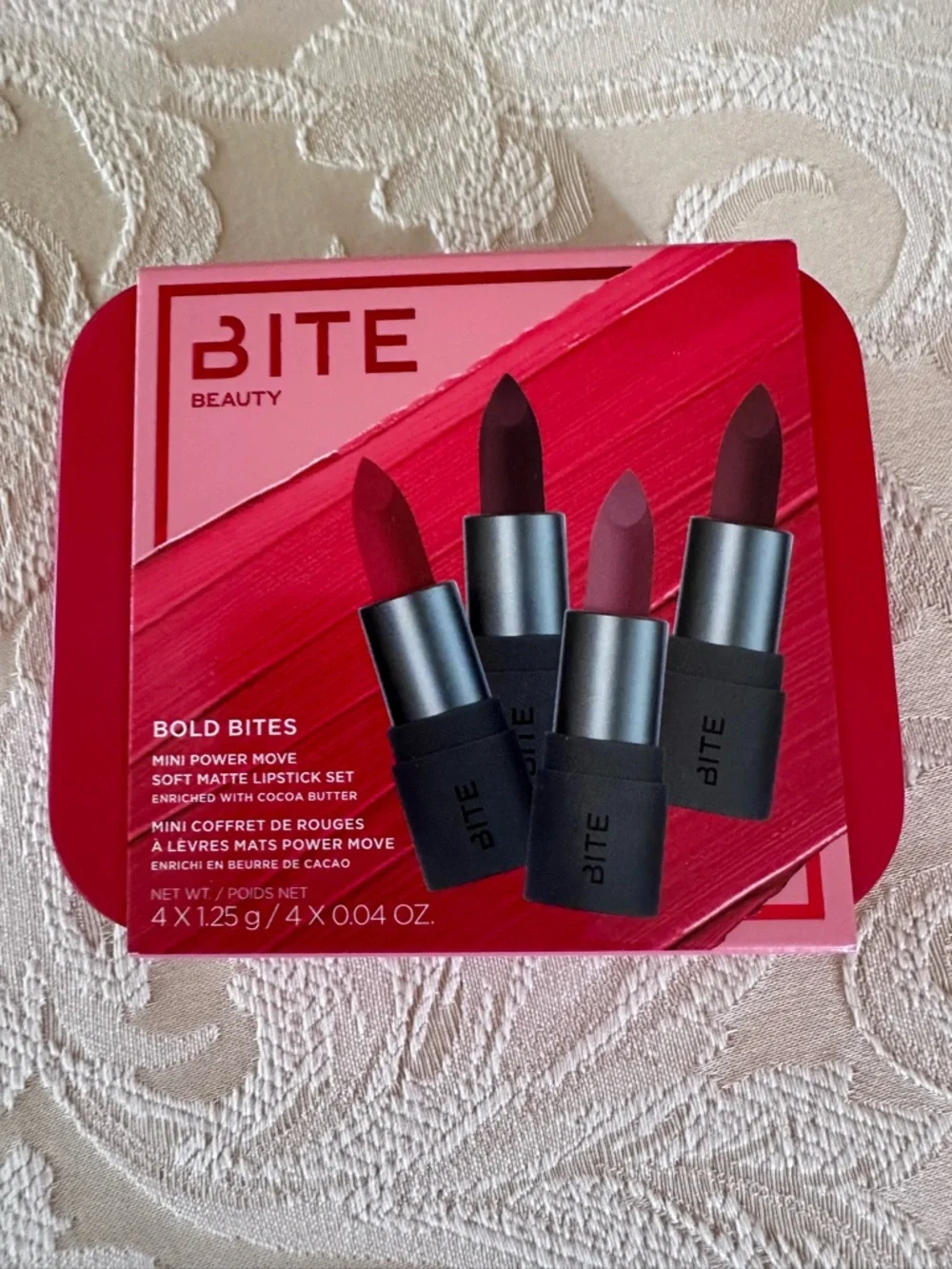 Bite Beauty Bold Bites Mini Matte Lipstick Tin Set of 4 NWT - Picture 10 of 11
